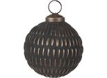 Guaina Natalizia Clayre & Eef Ø 8X8 Cm Vetro Color Oro Grigio