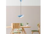 Opviq, Eger - Azzurro, Lampadario, Azzurro, Corpo In Metallo, 30 X 19 X 17 - 106 Cm