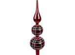 Copri Albero Di Natale Clayre & Eef Ø 8X30 Cm In Vetro Rosso
