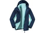 Mountain Warehouse - Giacca "Lightning"", Impermeabile 3 In 1 Per Bambini MW2418 (104) (Blu)"