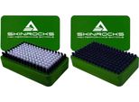 Skinrocks Set Di 2 Spazzole Per La Base Dello Sci Basebrush Spazzola Di Nylon In Crine Di Cavallo