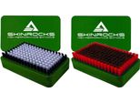 Skinrocks Set Di 2 Spazzole Da Sci Basebrush Spazzola In Nylon Rame/Bronzo