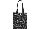 Something Different - Borsa "Crystal Witch"", Stampata, Tessuto Misto Poliestere-Cotone SD6281 (Taglia Unica) (Nero/Bianco)"
