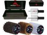 Racewax Set Spazzola Roto 120Mm Nylon Crine Di Cavallo Rame Spazzola Roto Stick