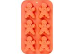 Stampo Magichome, Per Cottura, Natalizio, Silicone, 6 Figure Omino Di Pan Di Zenzero, 29,5X17,5X2,7 Cm