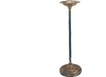 Portacandele Clayre & Eef Ø 11X35 Cm In Metallo Beige