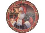 Piattino Clayre & Eef Ø 40 Cm Rosso In Plastica Babbo Natale