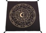 Something Different - Foulard Da Altare, Ruota Astrologica SD6563 (Taglia Unica) (Nero/Oro)