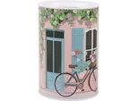 Clayre & Eef Salvadanai Ø 10X15 Cm Rosa Metallo Bicicletta