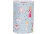 Clayre & Eef Salvadanai Ø 10X15 Cm Metallo Blu