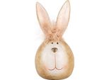 Clayre & Eef Figura Decorativa Di Coniglio Ø 11X21 Cm Plastica Beige