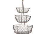 Cesto Portaoggetti Clayre & Eef 30X22X50 Cm Metallo Nero