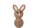 Clayre & Eef Ciondolo Pasquale Coniglio 6X7X12 Cm Tessuto Marrone
