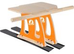 Skibock Race Slittino Da Sci Kit 2 Pezzi Slittino Da Neve Kit Invernale Arancione