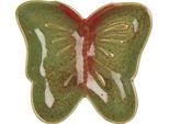 Clayre & Eef Decorazione Ciotola Farfalla 14X13X2 Cm Vetroceramica Verde
