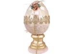 Clayre & Eef Uovo Decorativo Ø 20X38 Cm Tessile Beige