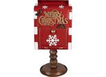 Clayre & Eef Decorazione Natalizia Cassetta Delle Lettere 27X22X51 Cm Metallo Rosso