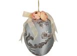 Clayre & Eef Ciondolo A Forma Di Uovo Di Pasqua Ø 15X21 Cm Tessuto Blu