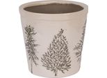 Vaso Da Fiori Clayre & Eef Ø 17X16 Cm Abeti In Ceramica Verde Beige