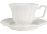 Tazza Clayre & Eef Con Piattino 175 Ml In Ceramica Bianca