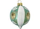 Guaina Natalizia Clayre & Eef Ø 5X7 Cm Vetro Bianco Blu