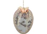 Ciondolo Uovo Di Pasqua Clayre & Eef 21X4X30 Cm Tessuto Blu