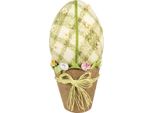 Uovo Di Figura Decorativo Clayre & Eef Ø 20X43 Cm Verde Tessile