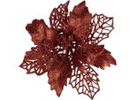 Stella Di Natale Artificiale Clayre & Eef Ø 22X5 Cm Plastica Rossa