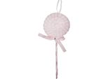 Lecca-Lecca Con Etichetta Natalizia Clayre & Eef 25 Cm Plastica Rosa