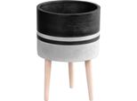 Decorazione Magichome, Vaso, Grigio Chiaro/Scuro, Cemento, Con Piedini, 22X22X31 Cm