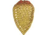 Ciotola Per Decorazioni Clayre & Eef 15X10X2 Cm In Vetroceramica Gialla