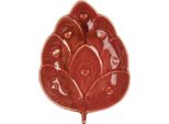 Ciotola Per Decorazioni Clayre & Eef 16X12X3 Cm In Vetroceramica Rossa