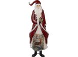 Clayre & Eef Decorazione Natalizia Figura Babbo Natale 33X16X85 Cm Metallo Rosso