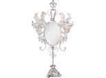 Clayre & Eef Specchio Da Tavolo 37X14X68 Cm Metallo Bianco