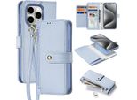 Dux Ducis Custodia In Pelle Lavica Per Iphone 15 Pro - Blu