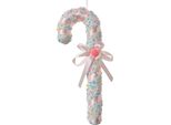 Clayre & Eef Etichetta Natalizia Bastoncino Di Zucchero 10X3X26 Cm Plastica Bianca
