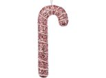 Clayre & Eef Etichetta Natalizia Bastoncino Di Zucchero 7X2X17 Cm Plastica Rosa