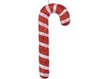 Clayre & Eef Etichetta Natalizia Bastone Di Zucchero 8X2X17 Cm Plastica Rossa