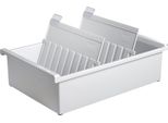 Han 955-0-11 Vaschetta Porta Schede A5 Orizzontale, Per 1300 Schede, Grigio Chiaro