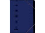 Elba 400001992 Organizer Chic - 12 Scomparti, A4, Cartone (Rc), 450 G/M², Blu Scuro