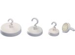 Magnete A Gancio Magnetoplan, Bianco, Diametro: 36 Mm