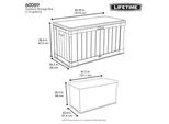 Scatola Da Giardino In Plastica Lifetime 440 L Scatola Per Cuscini E Cassapanca Da Giardino Marrone 64X128X67 Cm