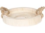 Vassoio Da Portata Clayre & Eef Ø 35 Cm In Legno Marrone