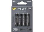 4 X Aa / R6 Wiederaufladbare Batterien Gp Recyko Pro Ni-Mh 2000Mah