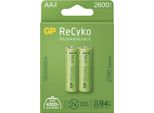 2X Aa / R6 Wiederaufladbare Batterien Gp Recyko 2700 Serie Ni-Mh 2600Mah