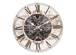 Orologio Da Parete Clayre & Eef Ø 34 Cm Marrone Bianco Mdf Mappa Del Mondo
