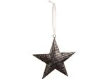 Ciondolo Decorativo Clayre & Eef Star 10X10 Cm Ferro Grigio