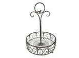 Cesto Portaoggetti Clayre & Eef Ø 33X49 Cm Grigio Verde Ferro