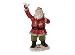 Figurina Di Babbo Natale Clayre & Eef 13X10X23 Cm In Poliresina Rossa