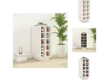 Vidaxl Portabottiglie Bianco 23X34X61 Cm In Legno Massiccio Di Pino - Portabottiglie